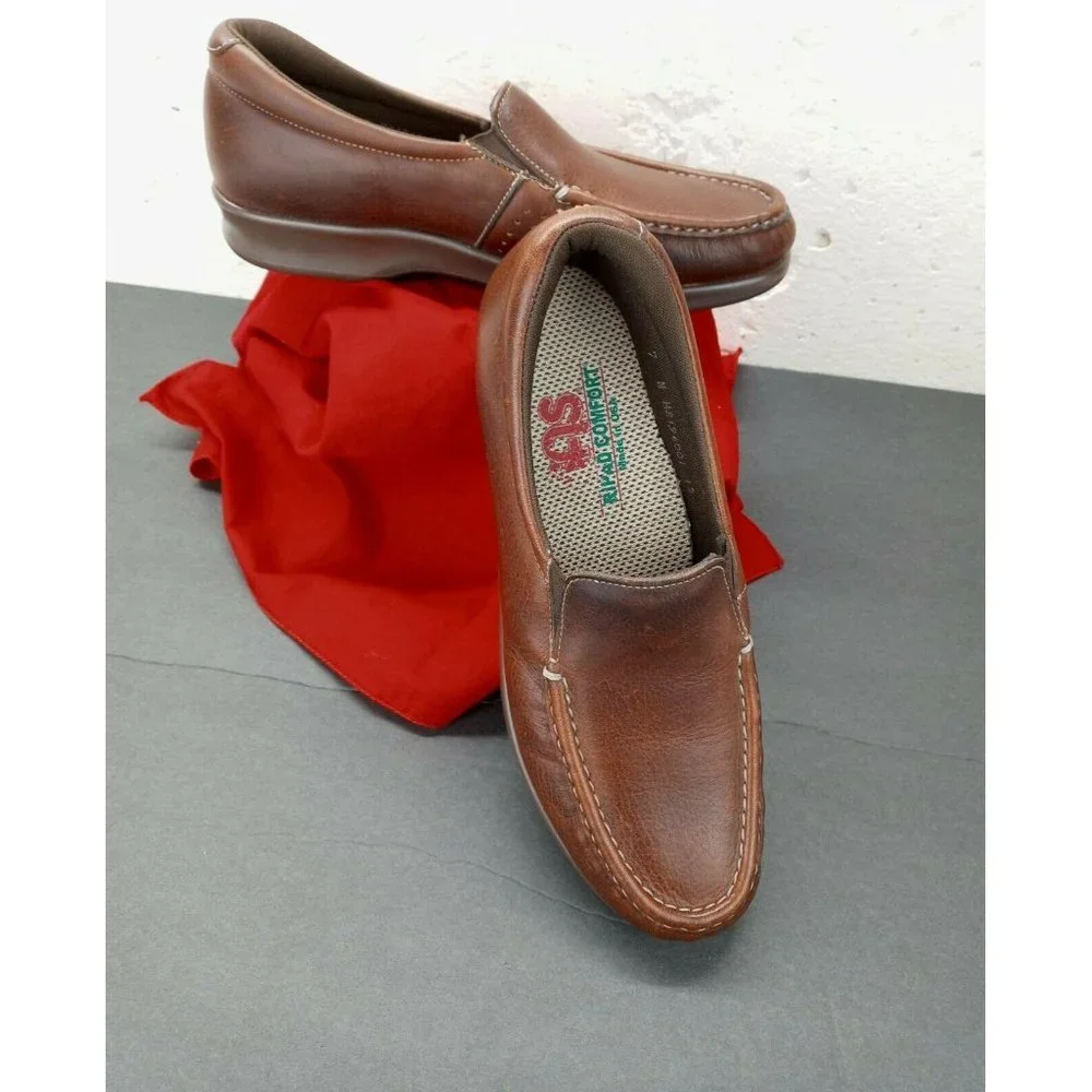 SAS Tripad Comfort Leather Slip On Shoes Women's 7
